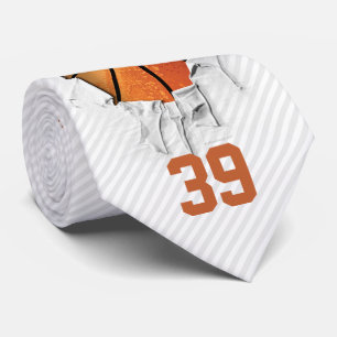 Torn Basketball (white/personalized) Tie
