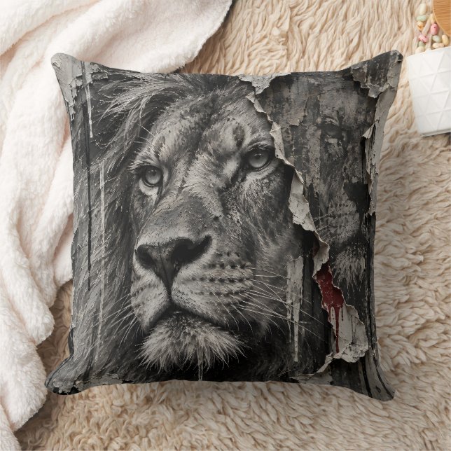 Torn Between Dignity and Decay Throw Pillow (Blanket)