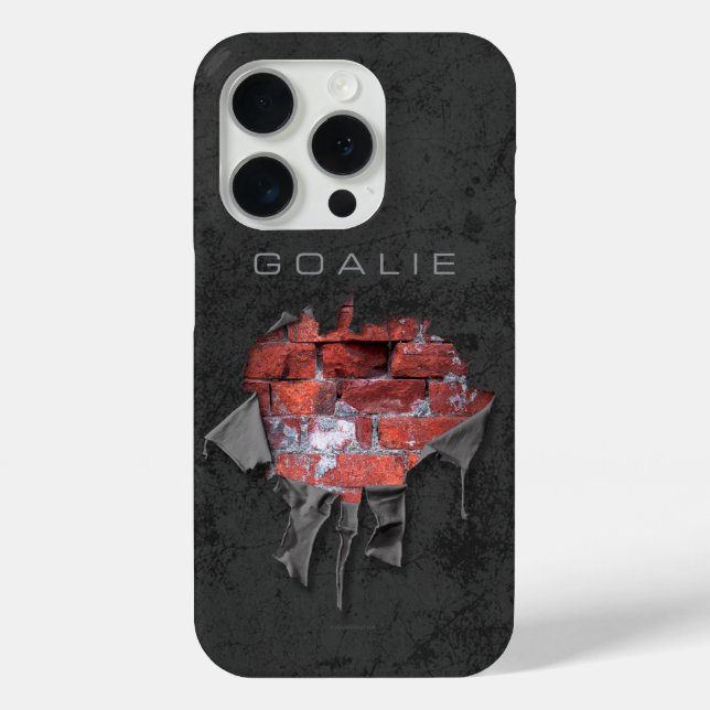 Torn Brick Wall Goalie (Hockey) Case-Mate iPhone Case (Back)