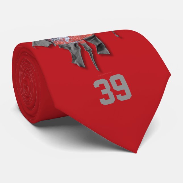 Torn Brick Wall Goalie (Hockey) Tie (Rolled)