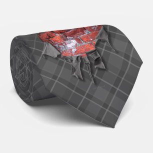 Torn Brick Wall Goalie (Hockey) Tie