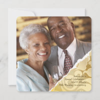 Torn Edges Photo Anniversary Invitation