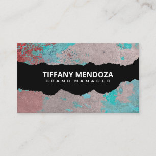 Torn Effect Old Grunge Paint Texture Business Card
