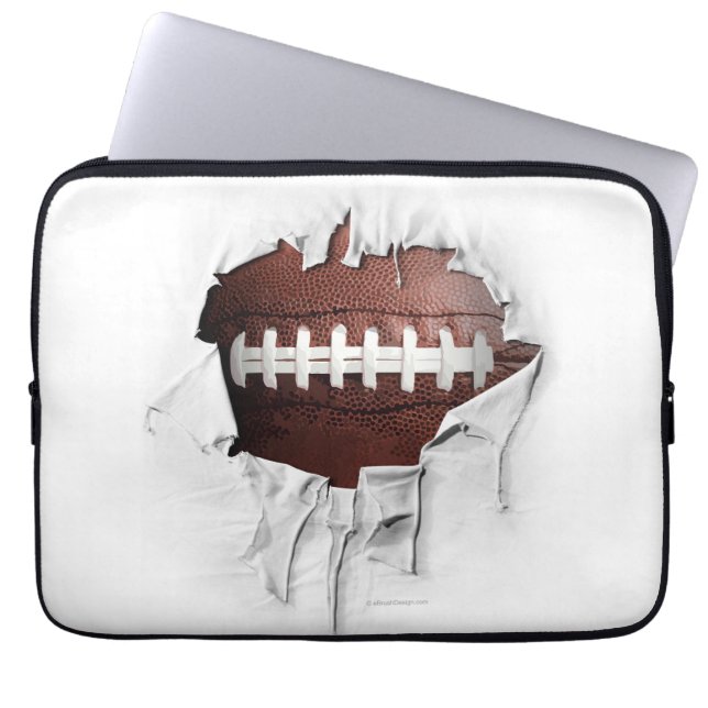 Torn Football Laptop Sleeve (Front)