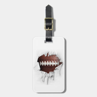 Torn Football Luggage Tag