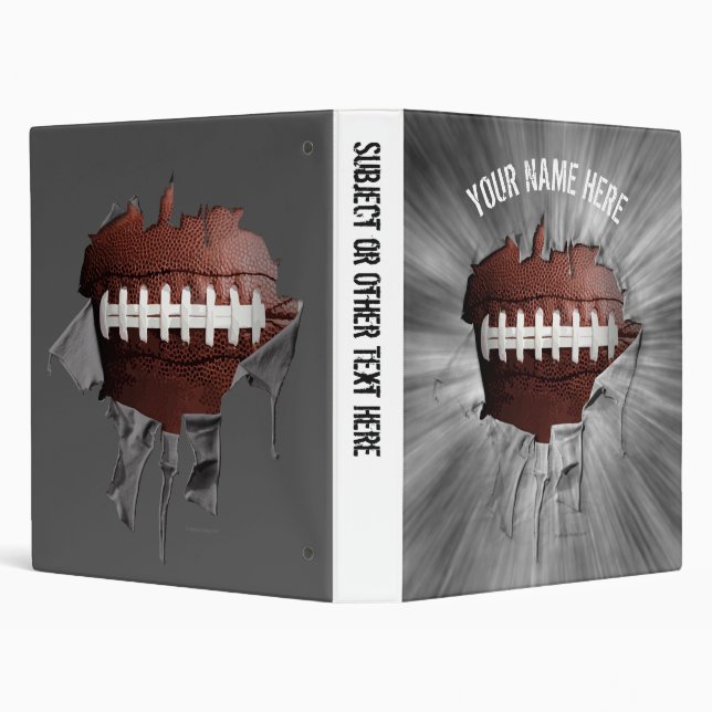 Torn Football Personalized Avery Binder (Background)