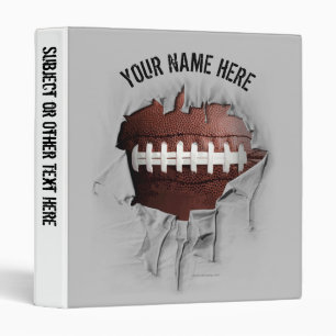 Torn Football Personalized Avery Binder