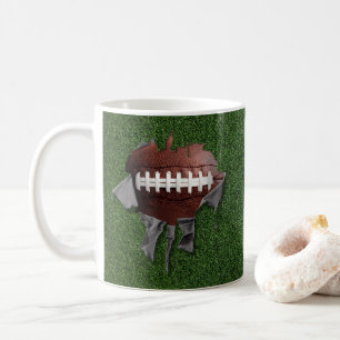Torn Football Ringer Mug