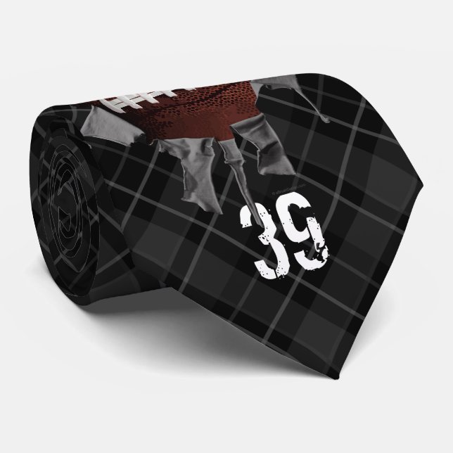 Torn Football Tie (Rolled)