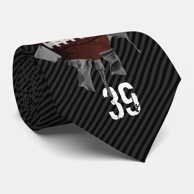 Torn Football Tie (Rolled)