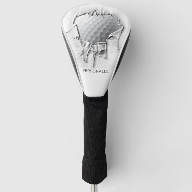 Torn Golf Ball Golf Head Cover (Front)