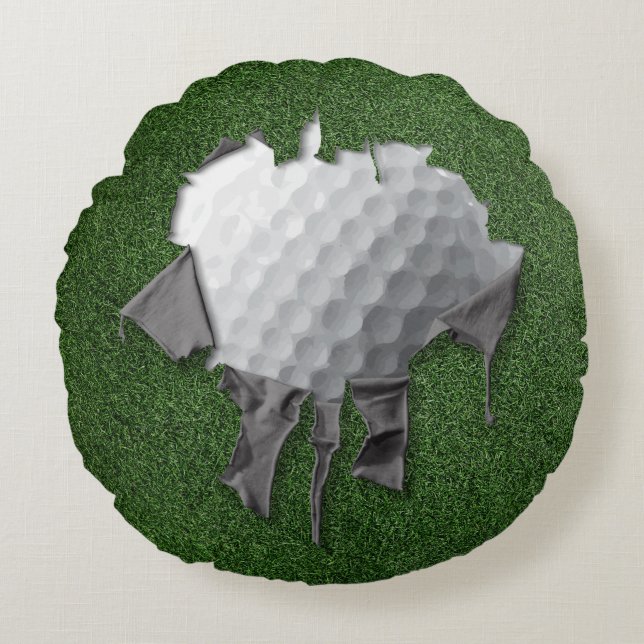Torn Golf Round Coussin (Devant)