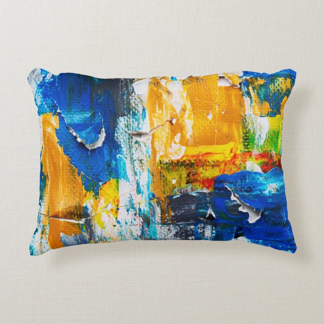 Torn Painting Easel Accent Pillow (Front)
