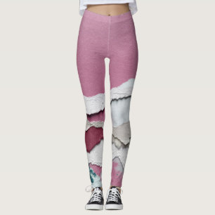  torn paper, asymmetric  leggings