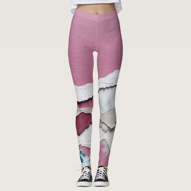  torn paper, asymmetric  leggings (Front)