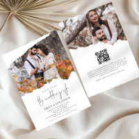 Torn Paper Effect 2 Photos QR Code Wedding