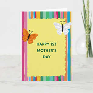 Torn Paper Happy First Mothers Day Card