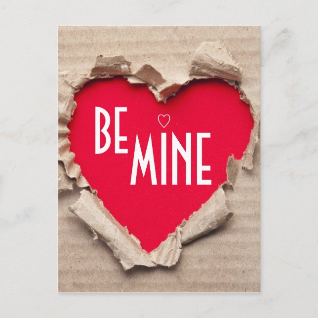 Torn Paper Heart Postcard (Front)