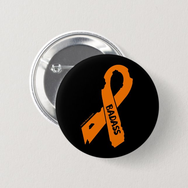 Torn Ribbon/Badass...RSD/CRPS 2 Inch Round Button (Front & Back)