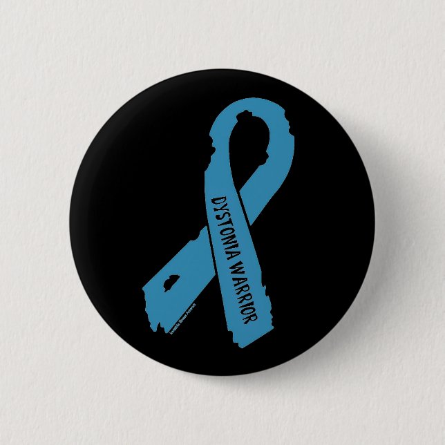 Torn Ribbon/Warrior...Dystonia 2 Inch Round Button (Front)