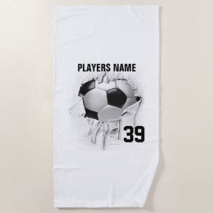 Torn Soccer Beach Towel