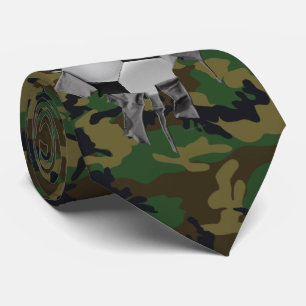 Torn Soccer (camo/personalized) Neck Tie