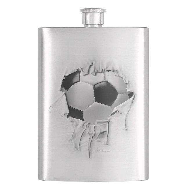 Torn Soccer Hip Flask (Front)