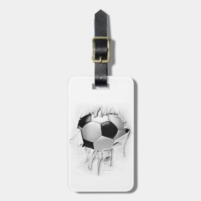 Torn Soccer Luggage Tag (Front Vertical)