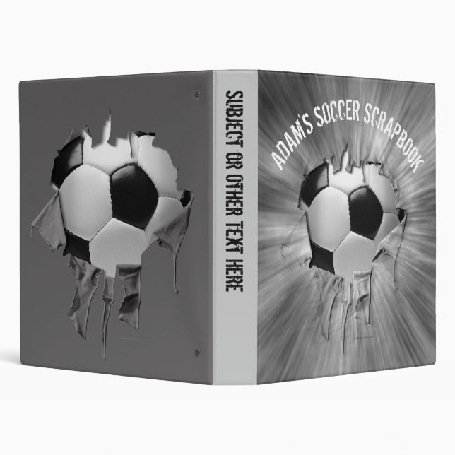 Torn Soccer Personalized Avery Binder (Background)
