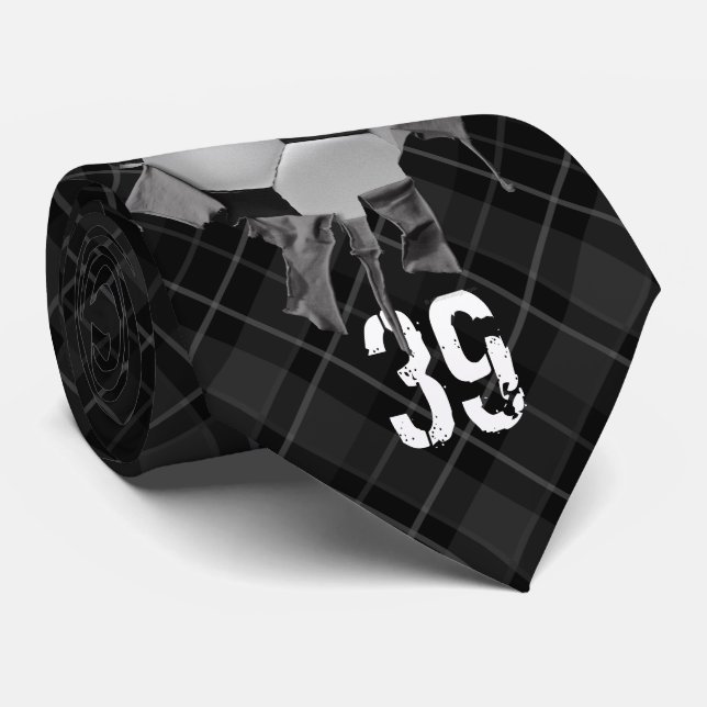 Torn Soccer (personalized) Neck Tie (Rolled)