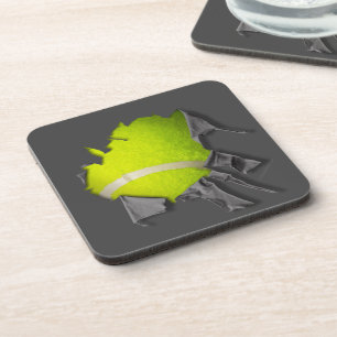 Torn Tennis Beverage Coaster
