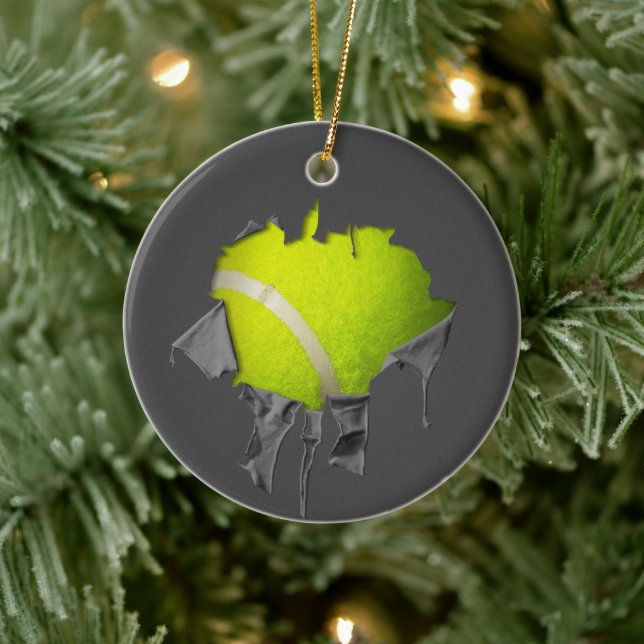 Torn Tennis Ceramic Ornament (Tree)