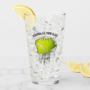 Torn Tennis (Personalized) Glass