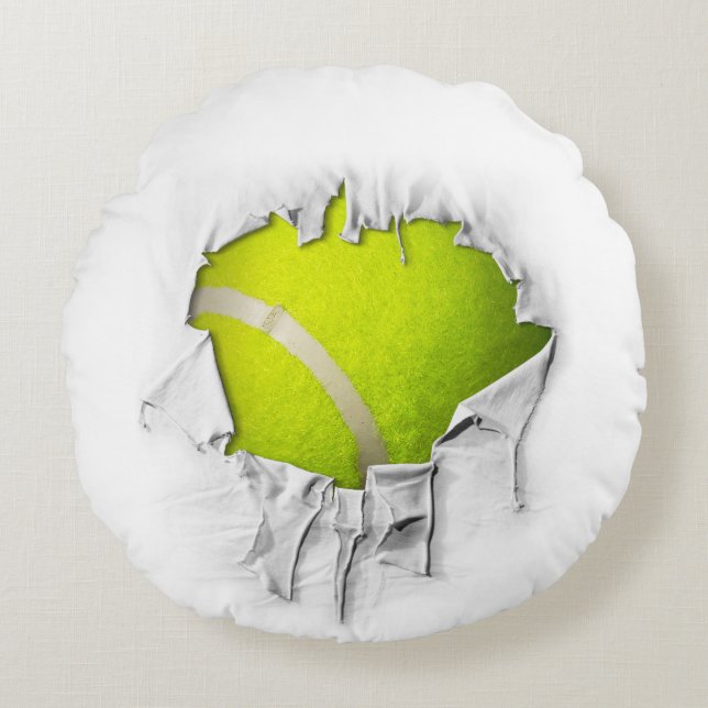 Torn Tennis Round Pillow (Front)
