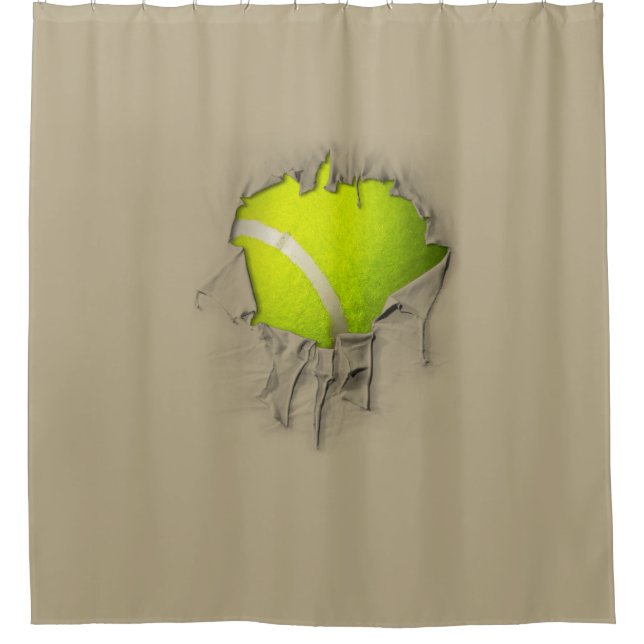 Torn Tennis Shower Curtain (Front)