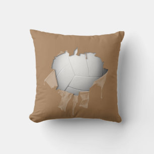 Torn Volleyball Dark Pillow