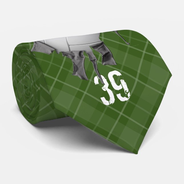 Torn Volleyball (personalized) Neck Tie (Rolled)