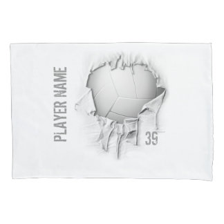 Torn Volleyball Personalized White Pillowcase