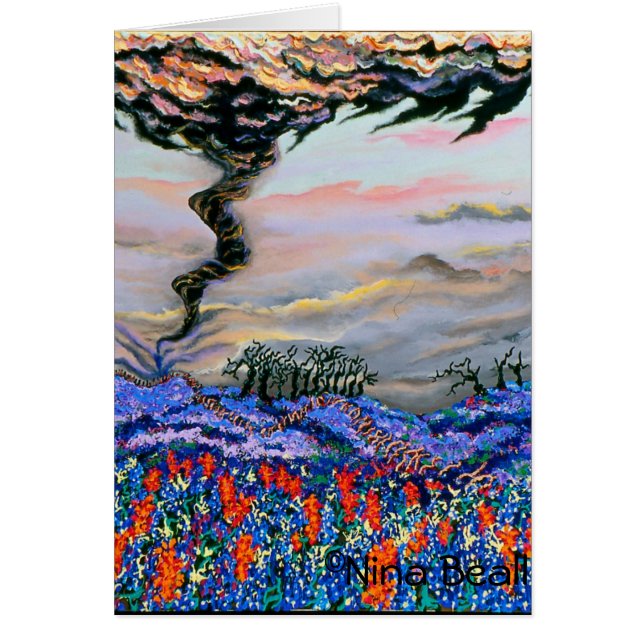 "Tornade avec des Bluebonnets," par Nina Beall (Devant)
