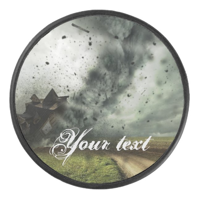 Tornade détruisant maison tempête météorologie (Devant)