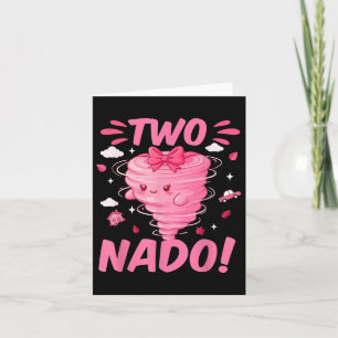 Tornado 2 Year Old Girl Birthday Two Nado 2nd Bday Card