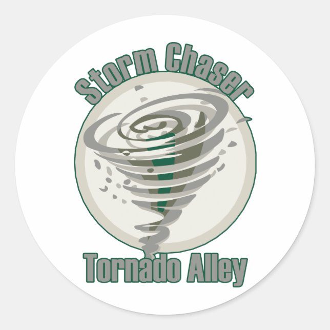 Tornado Alley Classic Round Sticker (Front)