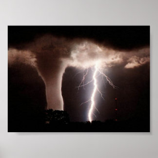 Tornado and Lightning Poster