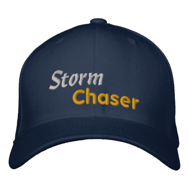 Tornado Bad Weather Storm Chaser Storm Spotter Embroidered Hat (Front)
