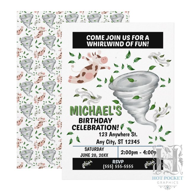 Tornado Birthday Party Invitation (Creator Uploaded)