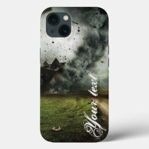 Tornado destroying house storm meteorology  iPhone 13 case