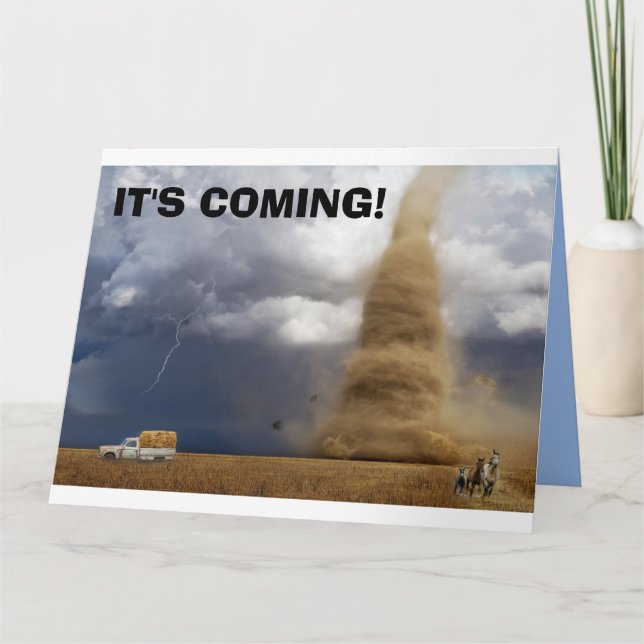 TORNADO FUNNY BIRTHDAY CARDS (Front)