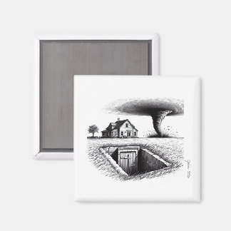 Tornado House Cellar with Cross Magnet