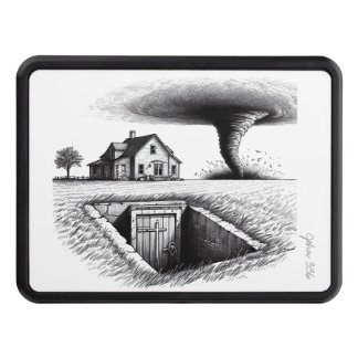 Tornado House Cellar with Cross Trailer Hitch Cover