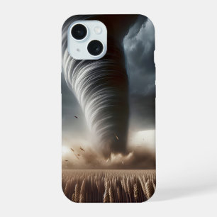 Tornado In a Midwest Wheat Field iPhone 15 Case